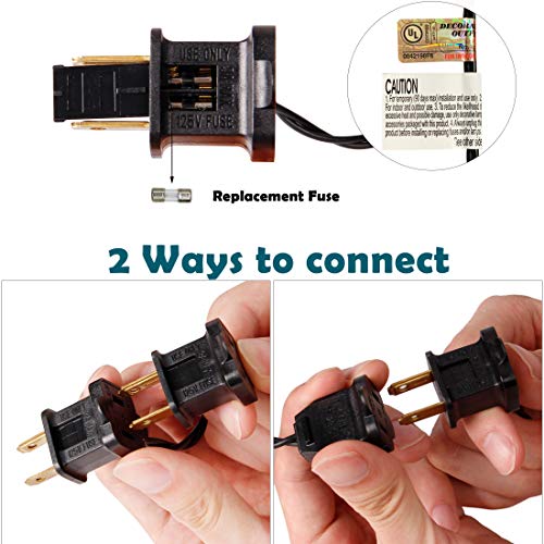 Mini Christmas Lights, 150 LED Incandescent Halloween Lights, 33FT 120V UL Certified Xmas Tree Lights for Christmas, Patio, Holiday, Party, Home, Indoor and Outdoor Decoration, Orange