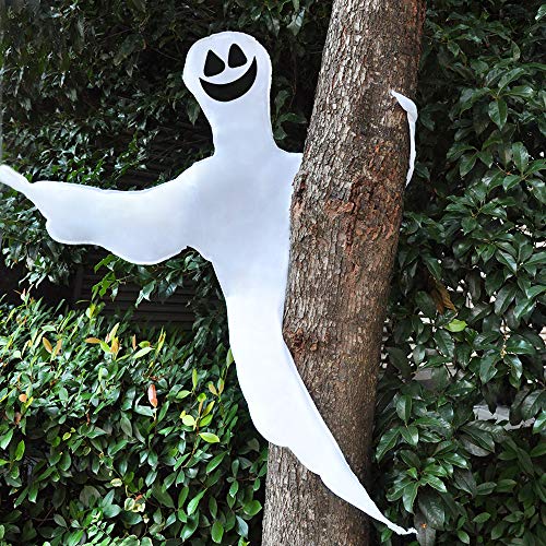 JOYIN Halloween Tree Wrap Ghost Decoration, Smiling Ghost Design Decorations, Halloween Outdoor, Lawn, Tree Decor, Ghost Party Supplies