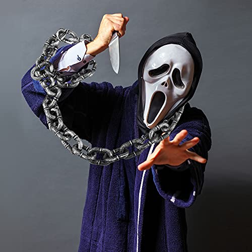 Haconba 2 Pack 6 Feet Halloween Chains Plastic Chains Props Decoration Prison Chain for Halloween Party Decoration Cosplay Accessory