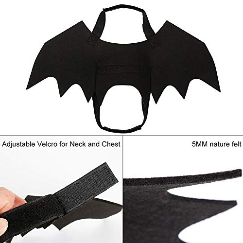 Dog Bat Wing Costume for Halloween, Pet Halloween Party Dress Up Costume for Cat and Small Medium Large Dog