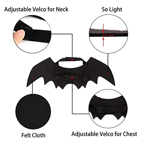 Strangefly Halloween Dog Bat Costume, Dog Bat Wings with Pet Leads, Funny Dog Cool Apparel Decoration, Dress Up Party Accessories for Cat Puppy Small Medium Large Dog Doggy Outfits(Large)