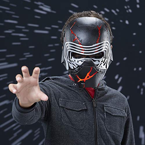 STAR WARS: The Rise of Skywalker Supreme Leader Kylo Ren Force Rage Electronic Mask for Kids Role-Play & Costume Dress Up, Brown
