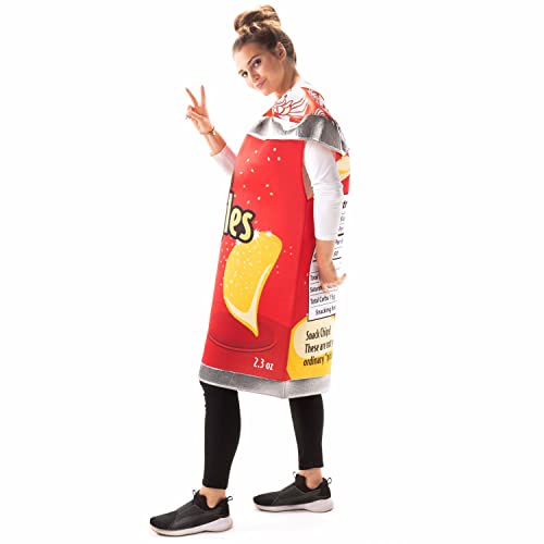 Bag of Chips Halloween Costume | One Size fits Most | Slip On Adult Halloween Costume | Funny Adult Costume | Prungles Chip Costume