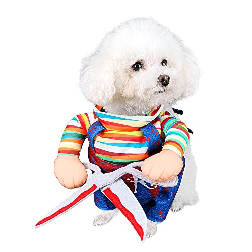 NACOCO Dog Halloween Scissors Style Doll Costume Pet Christmas Cosplay Adjustable Doll Funny Special Clothes Puppy Party Clothes for Small Dogs Cats (Large)