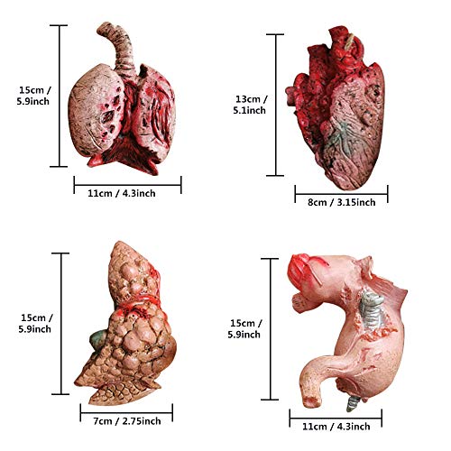 Medou Halloween Blood Props Fake Scary Severed Hand Broken Body Parts for Haunted House Halloween Zombie Party Decorations (9 Pcs)