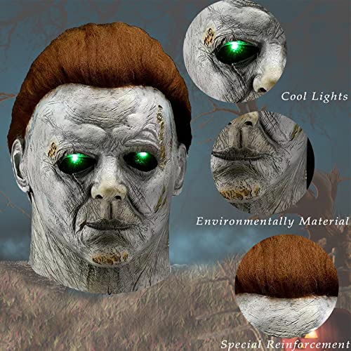 Michael Myers Mask - Halloween Mask For Adults - Led Light Up - Michael Myers Costumes - Scary Halloween Mask…