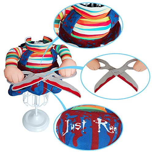 NACOCO Dog Halloween Scissors Style Doll Costume Pet Christmas Cosplay Adjustable Doll Funny Special Clothes Puppy Party Clothes for Small Dogs Cats (Large)