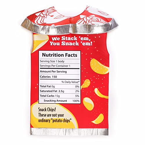 Bag of Chips Halloween Costume | One Size fits Most | Slip On Adult Halloween Costume | Funny Adult Costume | Prungles Chip Costume