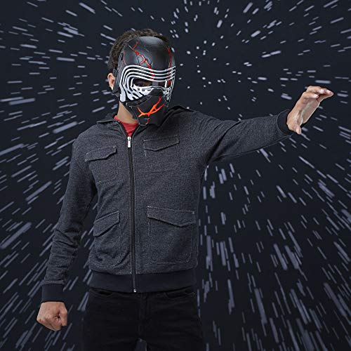 STAR WARS: The Rise of Skywalker Supreme Leader Kylo Ren Force Rage Electronic Mask for Kids Role-Play & Costume Dress Up, Brown