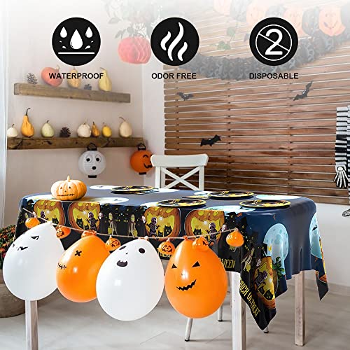 Halloween Plates, Halloween Decorations, Halloween Party Supplies Includes Halloween Plates and Napkins, Halloween Tablecloth, Halloween Birthday Party Decorations, Serves 24