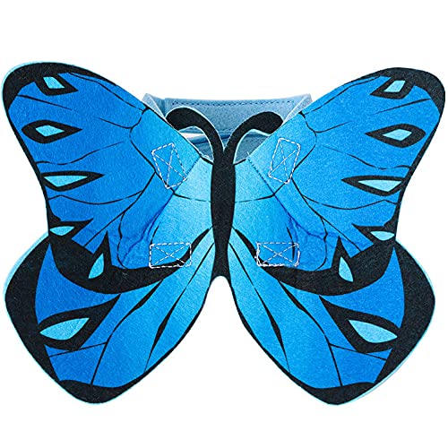 Cat Dog Butterfly Costume Wings for Halloween Party Decoration, Halloween Dog Cat Costume, Puppy Cat Dress Up Accessories (Blue)