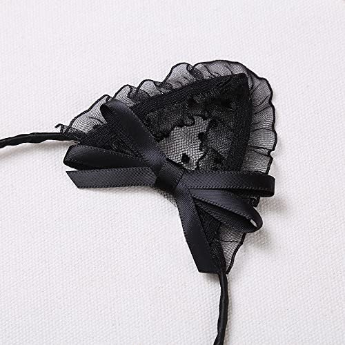 MOFEINI Sweet Lace Cat Ears Headband Black Cat Ears Hair Band Halloween Costume Accessories for Women Girls
