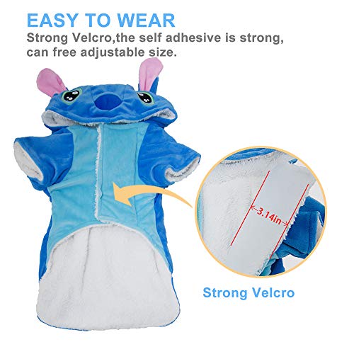 Pet Costume,Gimilife Dog Hoodie,Pet Xmas Pajamas Outfit, Pet Coat for Small Medium Large Dogs and Cats,Pet Disney Stitch Cartoon,Halloween and Winter -L