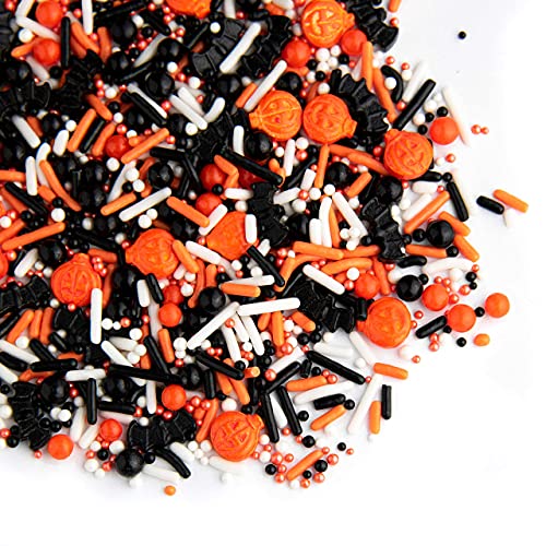 Sweets Indeed Sprinkles - Halloween Sprinkles - Cake Sprinkles - Gluten-Free Sprinkles for Baking - Cupcake and Cake Topper - Sprinkle Mix - Sprinklefetti - Trick or Treat - 6.5 ounces
