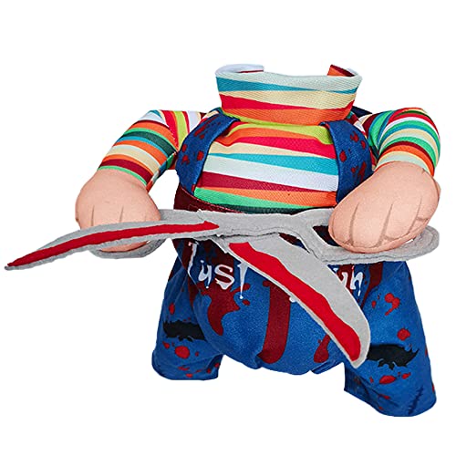 NACOCO Dog Halloween Scissors Style Doll Costume Pet Christmas Cosplay Adjustable Doll Funny Special Clothes Puppy Party Clothes for Small Dogs Cats (Large)
