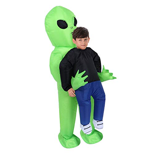 TOLOCO Inflatable Costume for Kid, Inflatable Alien Costume Kids, Alien Holding Person Costume, Halloween Blow up Costume