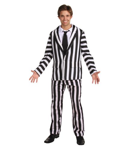 Beetlejuice Deluxe Costume, Black/White, X-Large