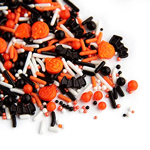 Sweets Indeed Sprinkles - Halloween Sprinkles - Cake Sprinkles - Gluten-Free Sprinkles for Baking - Cupcake and Cake Topper - Sprinkle Mix - Sprinklefetti - Trick or Treat - 6.5 ounces