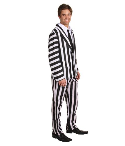 Beetlejuice Deluxe Costume, Black/White, X-Large