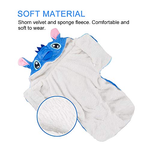 Pet Costume,Gimilife Dog Hoodie,Pet Xmas Pajamas Outfit, Pet Coat for Small Medium Large Dogs and Cats,Pet Disney Stitch Cartoon,Halloween and Winter -L