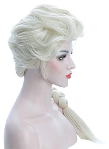 karlery Adult Women's Long Beige Braided Fashion Wig Halloween Cosplay Wig Costume Party Wig(Beige)