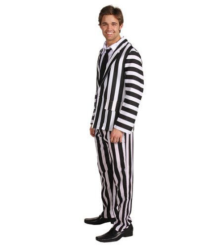 Beetlejuice Deluxe Costume, Black/White, X-Large
