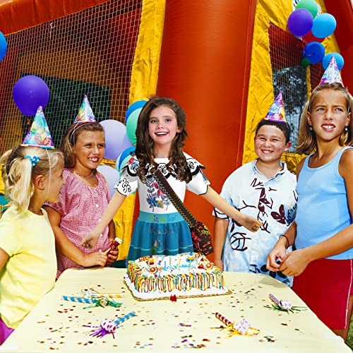 Comisoc Encanto Mirabel Dress for Girls Madrigal Isabella Costume Princess Dress Up Skirt Cartoon Halloween Cosplay Outfit