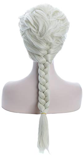karlery Adult Women's Long Beige Braided Fashion Wig Halloween Cosplay Wig Costume Party Wig(Beige)