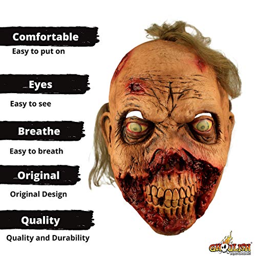 Ghoulish Productions Rotten Gums Mask. Zombie Gloves, Zombie Latex Hands, Zombie Bloody Gloves. Zombie Gloves Men. Zombies Line. One Size Latex Mask