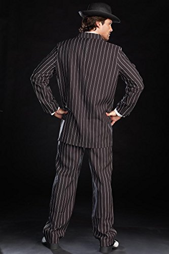 Dreamgirl Men's Gangsta Costume, Black/White, Large