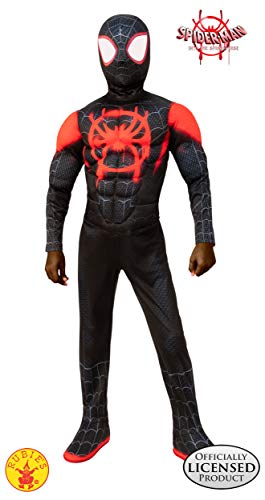 Rubie's Spider-Man: Into The Spider-Verse Child's Deluxe Mile Morales Spider-Man Costume, Medium