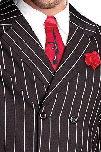 Dreamgirl Men's Gangsta Costume, Black/White, Large