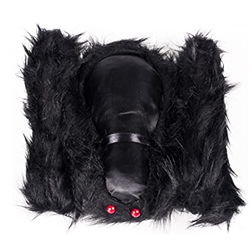 Halloween Spider Decorations, 50" Scary Giant Spider with 200" Triangle Web and 2×20gr Spider Webs, Large Hairy Spider Props for Halloween Creepy Decor Indoor, Outdoor, Party, Window, Wall, Yard