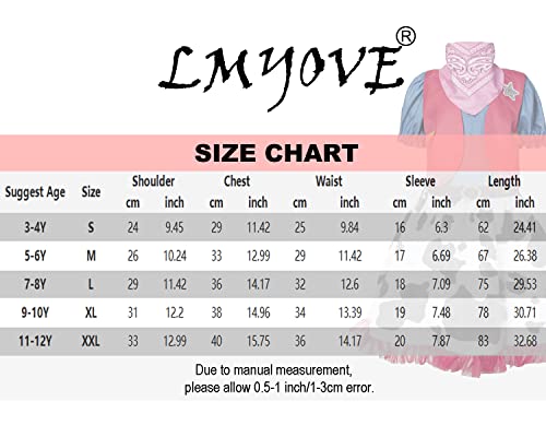 LMYOVE Cowgirl Halloween Costume (X-Large, Pink)
