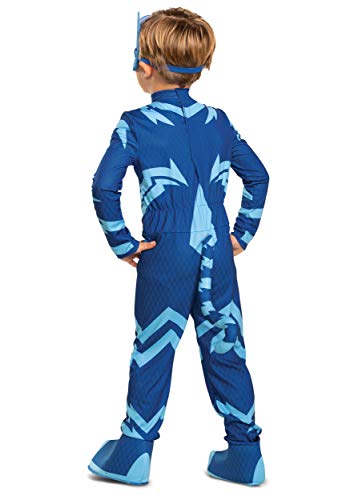 Disguise PJ Masks Catboy Costume, Deluxe Kids Light Up Jumpsuit Outfit and Character Mask, Toddler Size Medium (3T-4T) Blue (100209M)