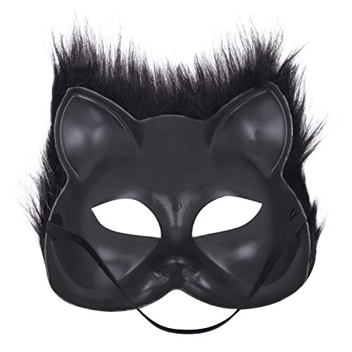 Masquerade Mask Halloween Fox Mask Cosplay Costume Half Face Animal Headgear Caps Furry Party Christmas Eye Mask Cat Masks Party Mask Fancy Half-Face Masks Halloween Costume Fancy Dress