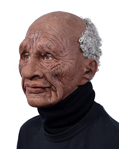 Zagone Grandpappy Mask, Wrinkled Old Brown Man