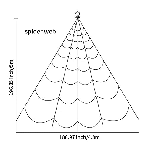 Halloween Spider Decorations, 50" Scary Giant Spider with 200" Triangle Web and 2×20gr Spider Webs, Large Hairy Spider Props for Halloween Creepy Decor Indoor, Outdoor, Party, Window, Wall, Yard