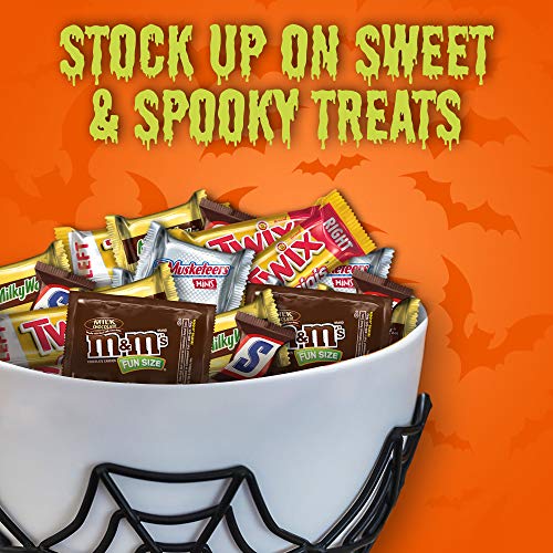 M&M'S, SNICKERS, TWIX, 3 MUSKETEERS & MILKY WAY Halloween Chocolate Candy Variety Mix 77.58-Ounce 250-Piece Bag