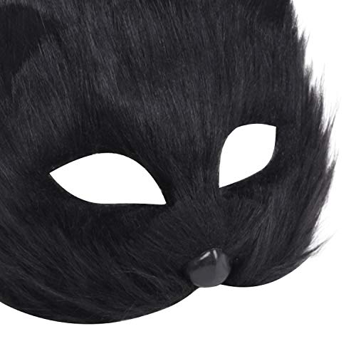 Masquerade Mask Halloween Fox Mask Cosplay Costume Half Face Animal Headgear Caps Furry Party Christmas Eye Mask Cat Masks Party Mask Fancy Half-Face Masks Halloween Costume Fancy Dress