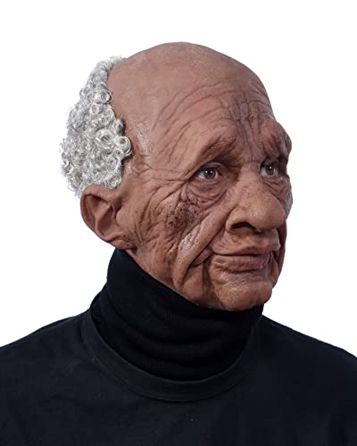 Zagone Grandpappy Mask, Wrinkled Old Brown Man