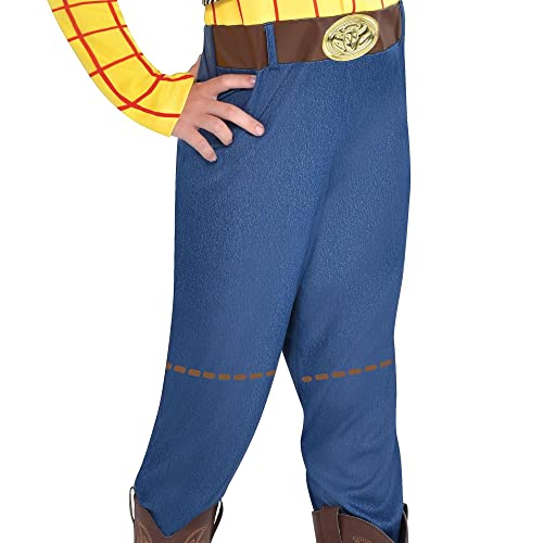 Party City Toy Story 4 Woody Halloween Costume for Toddler Boys, 3-4T, Includes Jumpsuit and Hat