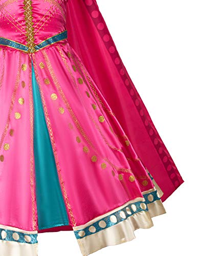 Arabian Princess Costume Dress for Little Girls Birthday Christmas,Halloween Party with Gloves,Crown,Wand Accessories (Red) 5-6 Years