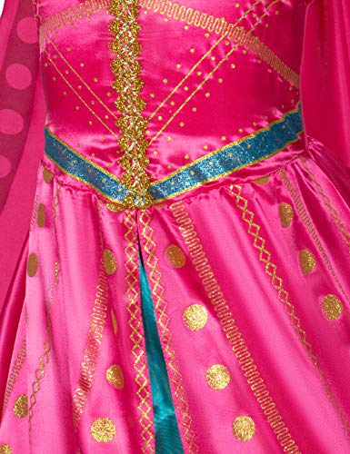 Arabian Princess Costume Dress for Little Girls Birthday Christmas,Halloween Party with Gloves,Crown,Wand Accessories (Red) 5-6 Years