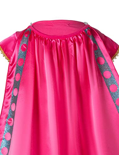 Arabian Princess Costume Dress for Little Girls Birthday Christmas,Halloween Party with Gloves,Crown,Wand Accessories (Red) 5-6 Years
