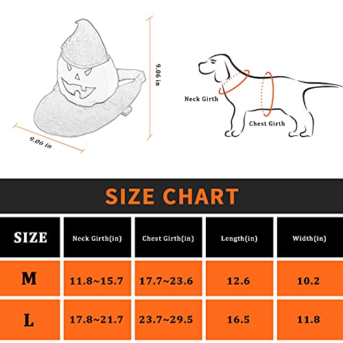 HOTMAI Dog Costumes, Glowing Pet Costume for Night, LED Lights Built-in, Holiday Thanksgiving Christmas Pet Costume for Small Medium Large Dogs and Cats, Puppy Cosplay Accessories -00M