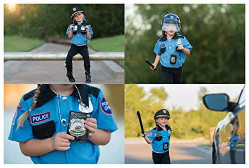 Dress-Up-America Police Badge For Kids - Pretend Play NYPD Badge With Chain & Belt Clip