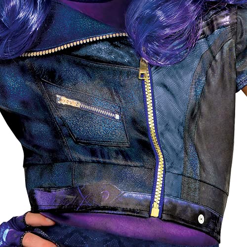 Party City Descendants 3 Mal Halloween Costume for Girls, Disney, Extra Large, Includes Jacket, Leggings and Gloves