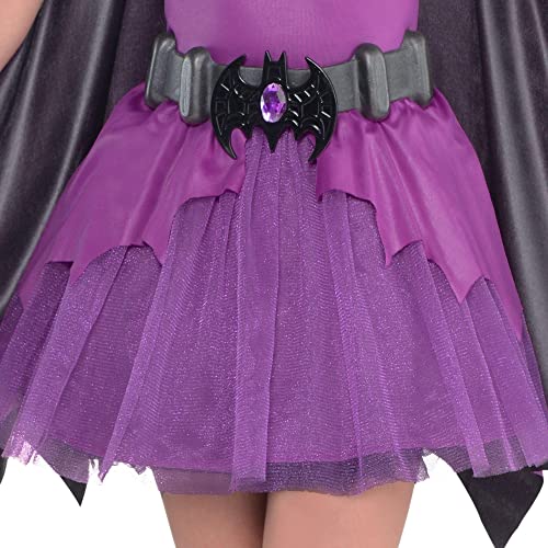Costumes USA Purple Batgirl Halloween Costume for Girls, Batman, Medium (8-10), Includes Dress, Cape, Mask and More