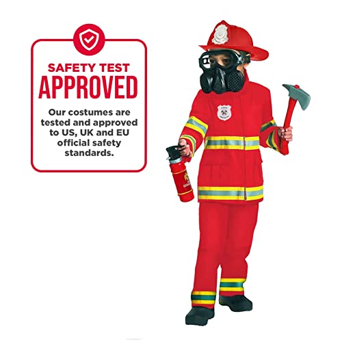 Morph Red Firefighter Costume for Kids Fireman Costume for Kids for Halloween Kids Firefighter Costume Fire Fighter Costume for Kids S